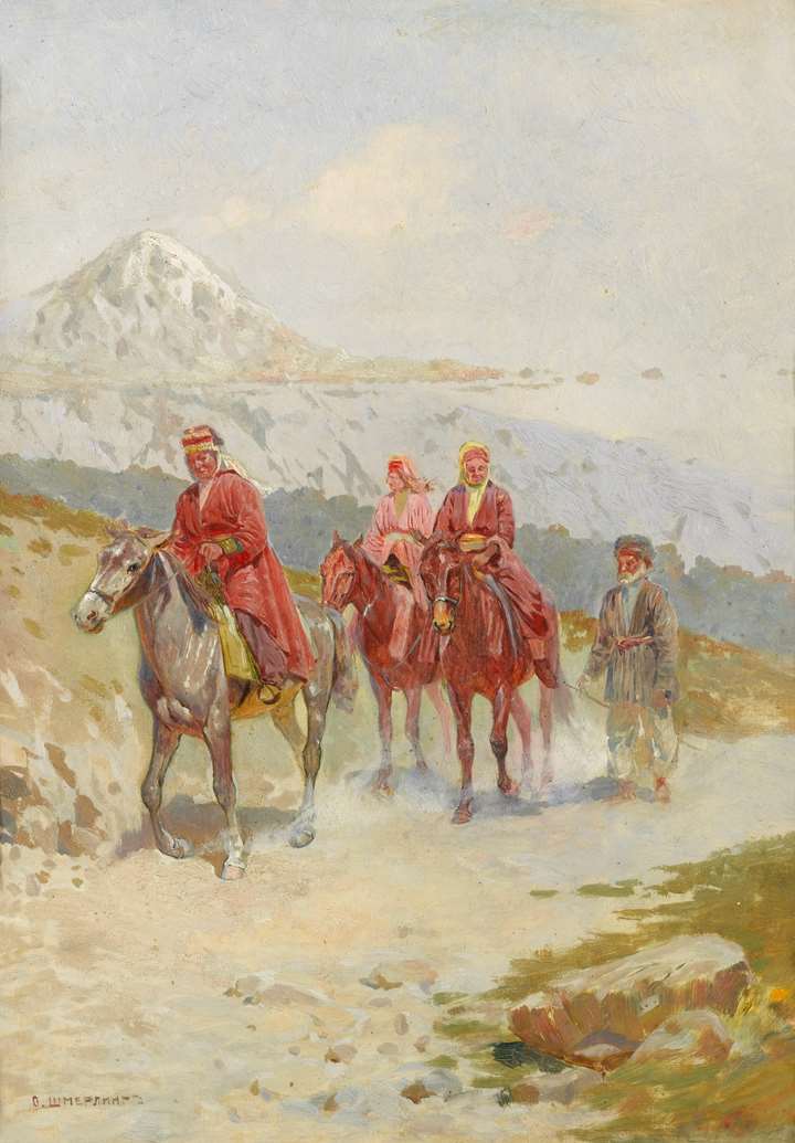 Caucasians on Horseback